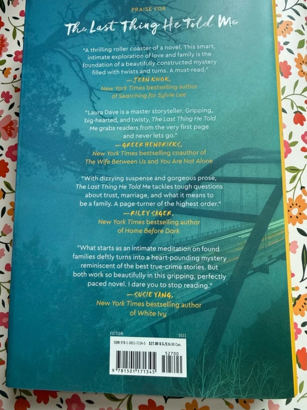 The Last Thing He Told Me Novel by Laura Dave